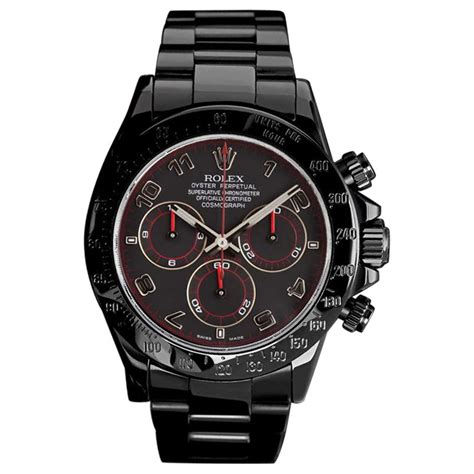 Rolex Daytona Black/Red Arabic Racing Dial Black PVD/DLC